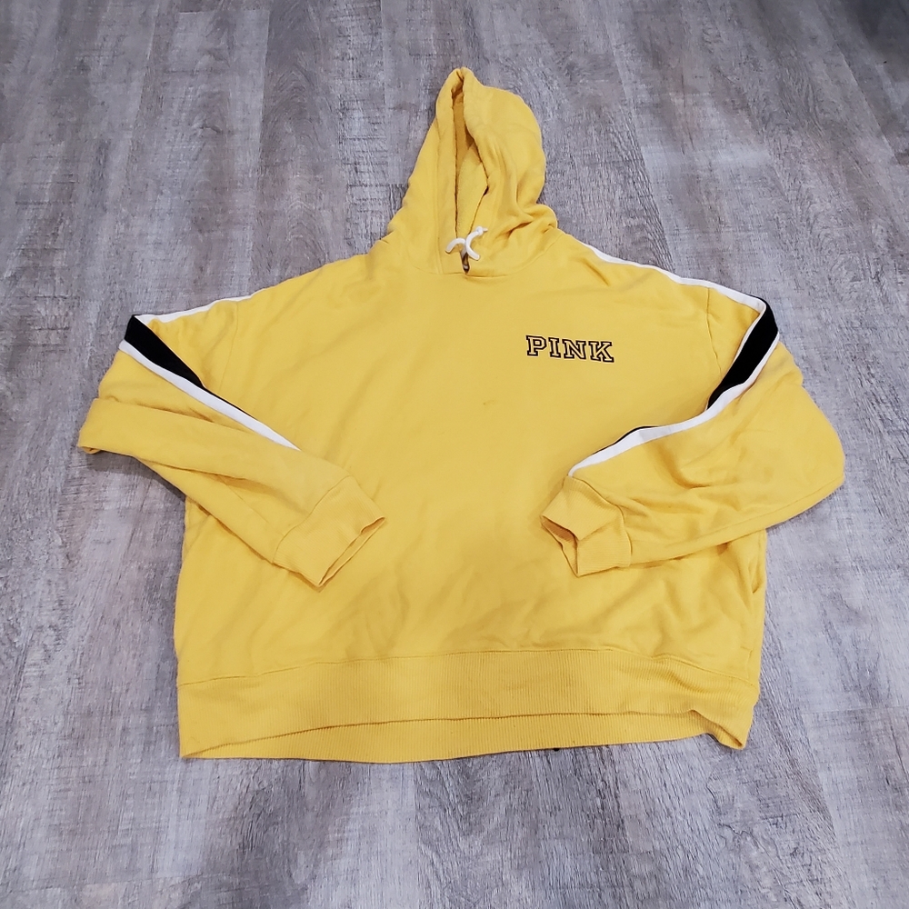 Victoria's Secret PINK Yellow Sweatshirt Size Large